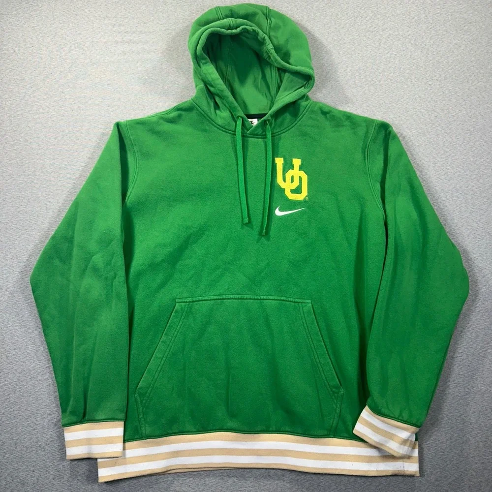 Nike Oregon Ducks Hoodie Men XL Green Pullover UO Logo Varsity FJ9808-377